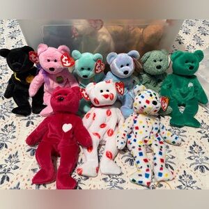 Ty Beanie Babies Multicolor Plush Bear Collection